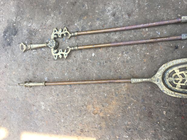 SOLD! Pair Of Vintage Fire Place Utensils 