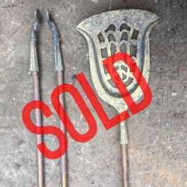 SOLD! Pair Of Vintage Fire Place Utensils 